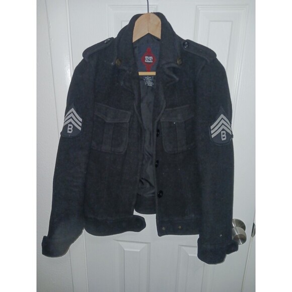 BB Dakota jacket military army Style Jacket‎ In Black Size Small For Women - Picture 1 of 5
